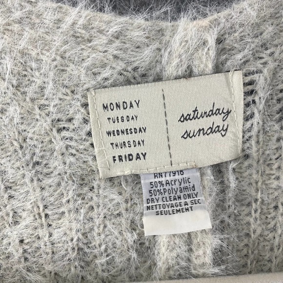 Anthropologie Poncho Cardigan One Size Colorblock Fuzzy Knit Open Layering Shawl - Picture 7 of 8